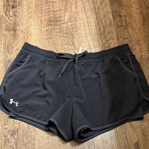 Under Armour Women's Athletic Black Shorts Workout Running Gym